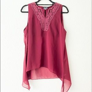Woman’s Maroon Lace Blouse